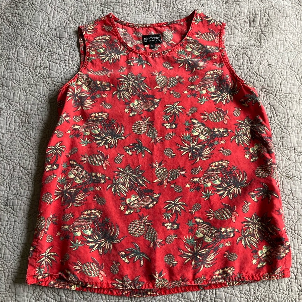 Tropical Vacation Sleeveless Blouse